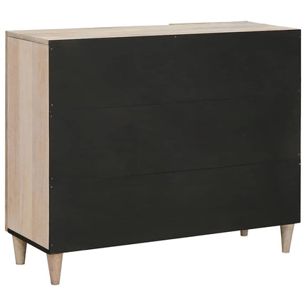 Sideboard Blekt Vitt 90 x 33 x 75 cm Massivt mangoträ