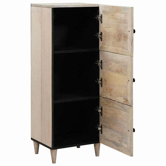 Skåp Vit 40 x 33 x 110 cm massivt mangoträ