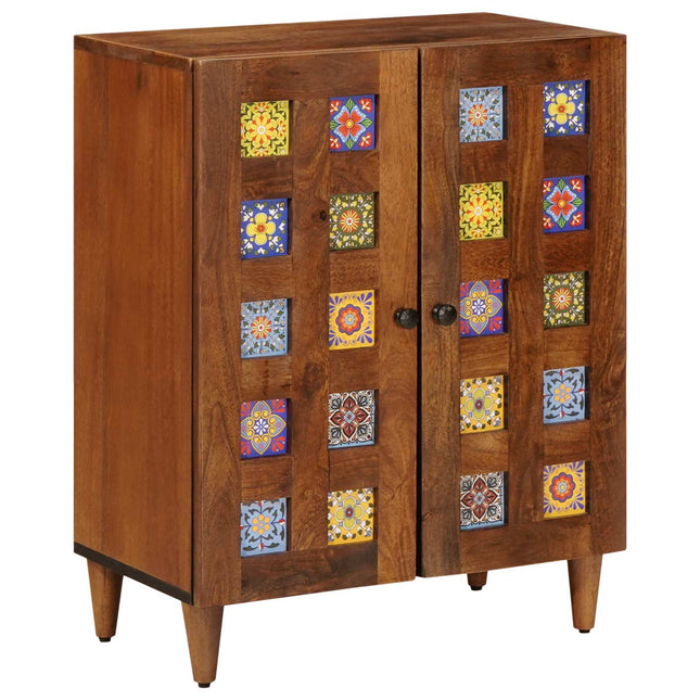 Sideboard 60 x 33 x 75 cm Massivt mangoträ Valnöt