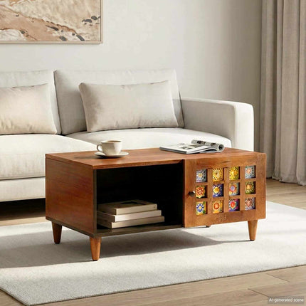 Kaffeebord Brun 80 x 50 x 40 cm Massivt mangoträ