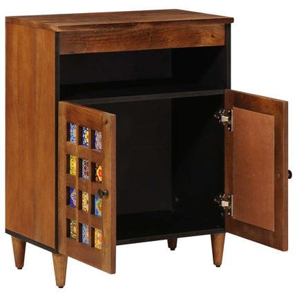 Sideboard med lagring Valnöt 60 x 33 x 75 cm Massivt mangoträ