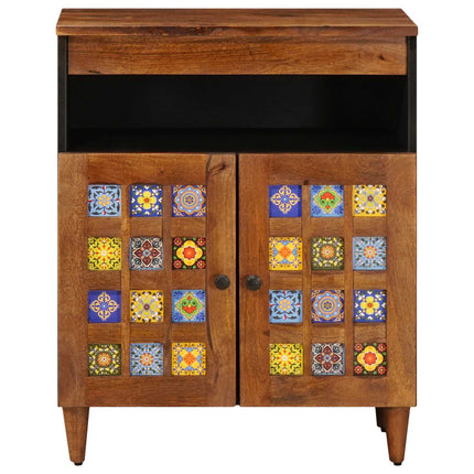 Sideboard med lagring Valnöt 60 x 33 x 75 cm Massivt mangoträ