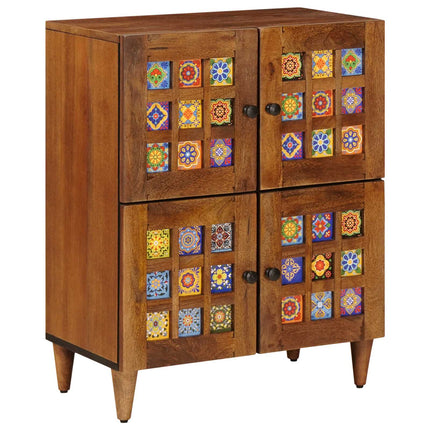 Sideboard med lagring Valnöt 60 x 33 x 75 cm Massivt mangoträ