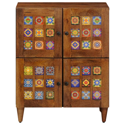 Sideboard med lagring Valnöt 60 x 33 x 75 cm Massivt mangoträ