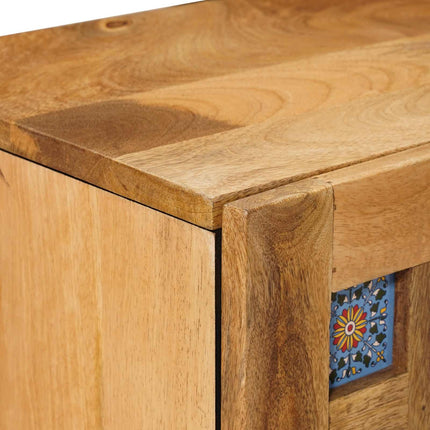 Nattduksbord Naturfärg 40 x 33,5 x 46 cm Massivt mangoträ