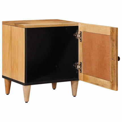 Nattduksbord 2 pcs Naturfärg 40 x 33 x 46 cm Massivt mangoträ