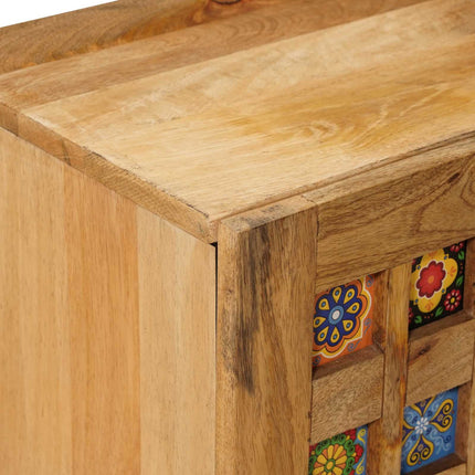 TV-skåp med hylla Naturfärg 105 x 33 x 46 cm Massivt mangoträ