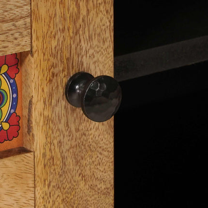TV-skåp med hylla Naturfärg 105 x 33 x 46 cm Massivt mangoträ