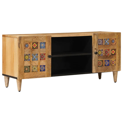 TV-skåp med hylla Naturfärg 105 x 33 x 46 cm Massivt mangoträ