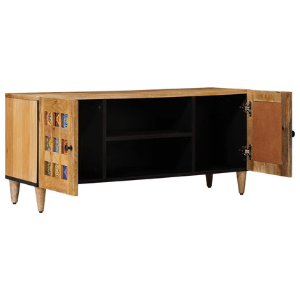 TV-skåp med hylla Naturfärg 105 x 33 x 46 cm Massivt mangoträ
