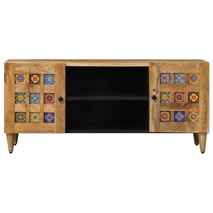 TV-skåp med hylla Naturfärg 105 x 33 x 46 cm Massivt mangoträ