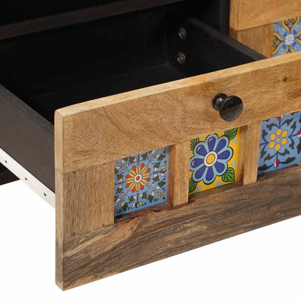 TV-skåp med låda Naturfärg 70 x 33 x 46 cm Massivt mangoträ