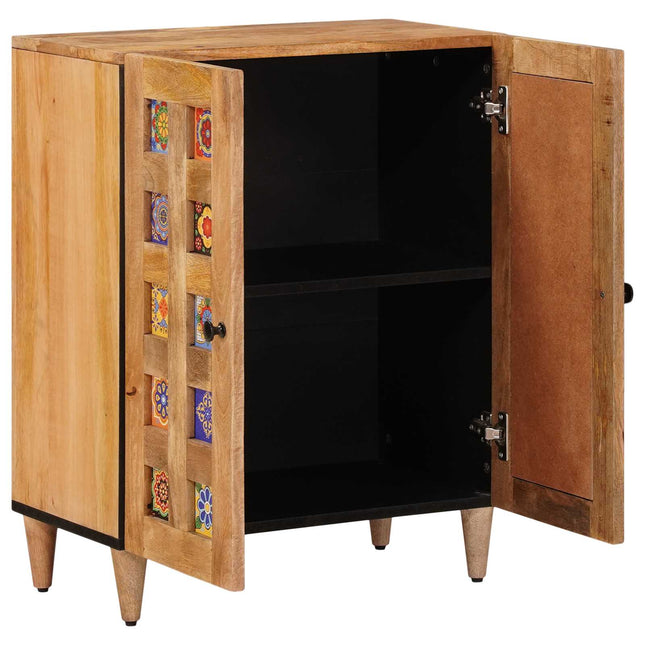 Sideboard 60 x 33 x 75 cm Massivt mangoträ Naturfärg