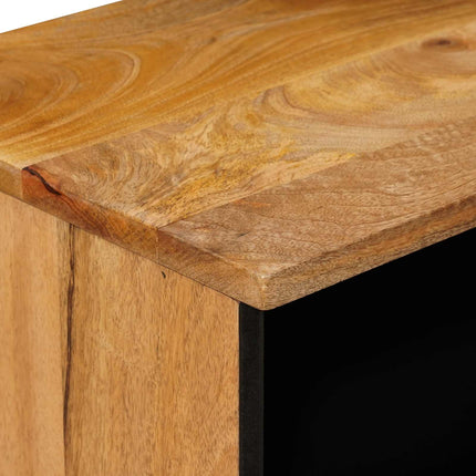 Nattduksbord 2 st Naturfärg 40 x 33 x 46 cm Massivt mangoträ