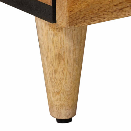 Nattduksbord 2 pcs Naturfärg 40 x 33 x 46 cm Massivt mangoträ
