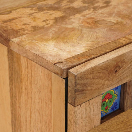 Nattduksbord Naturfärg 50 x 33 x 60 cm Massivt mangoträ