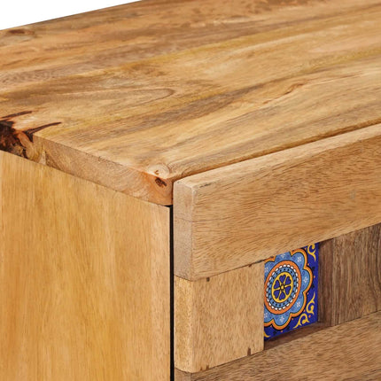Nattduksbord Naturfärg 50 x 33 x 60 cm Massivt mangoträ