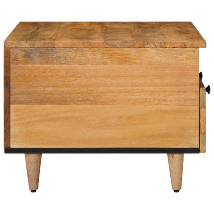 Kaffeebord med låda Naturfärg 80 x 54 x 40 cm Massivt mangoträ