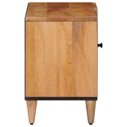 TV-skåp med lagring Naturfärg 80 x 33 x 46 cm Massivt mangoträ