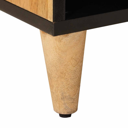 TV-skåp med låda Naturfärg 100 x 33 x 46 cm Massivt mangoträ