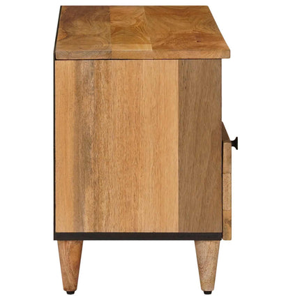 TV-skåp med låda Naturfärg 100 x 33 x 46 cm Massivt mangoträ