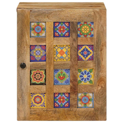 Hängande Badrumsskåp Naturfärg 38 x 33 x 48 cm Massivt mangoträ