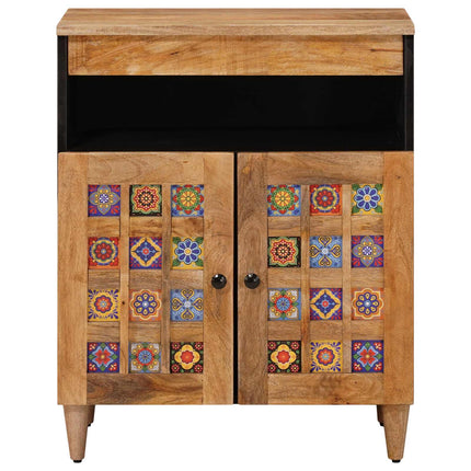 Sideboard med dörr Naturfärg 60 x 33,5 x 75 cm Massivt mangoträ