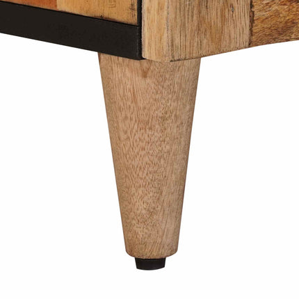 Sideboard med dörr Naturfärg 60 x 33 x 75 cm Massivt mangoträ