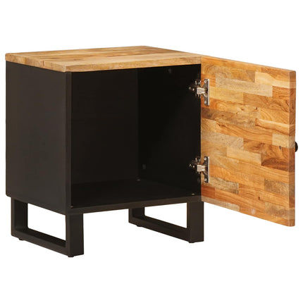 Nattduksbord 2 pcs Brun 40 x 33 x 46 cm Massivt mangoträ