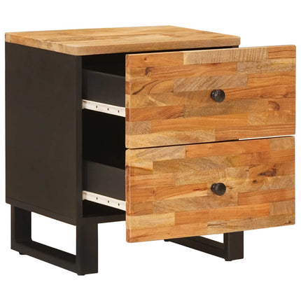 Nattduksbord 2 pcs Brun 40 x 33 x 46 cm Massivt mangoträ