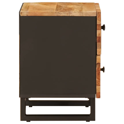 Nattduksbord 2 pcs Brun 40 x 33 x 46 cm Massivt mangoträ