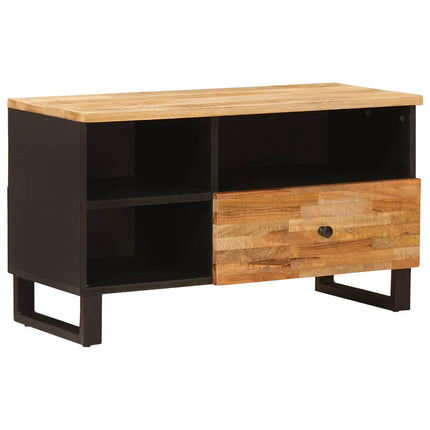 TV-skåp med låda Brun 80 x 33 x 46 cm Massivt mangoträ