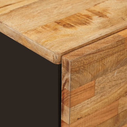 Badrumsskåp med dörr Naturfärg 38 x 33 x 58 cm Massivt mangoträ