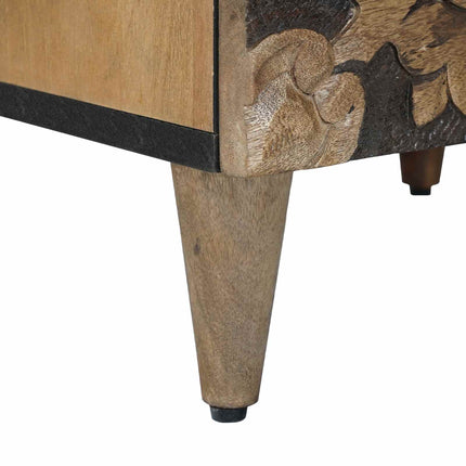 Nattduksbord 2 pcs Brun 40 x 33,5 x 46 cm Massivt mangoträ