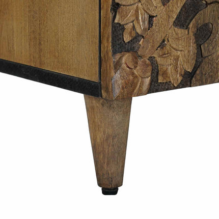 TV-skåp med lagring Brun 105 x 33,5 x 46 cm Massivt mangoträ