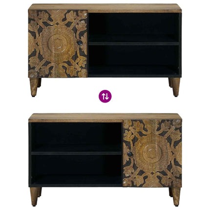 TV-skåp med hylla Brun 80 x 31,5 x 46 cm Massivt mangoträ