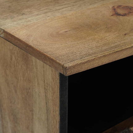 TV-skåp med låda Brun 100 x 33,5 x 46 cm Massivt mangoträ