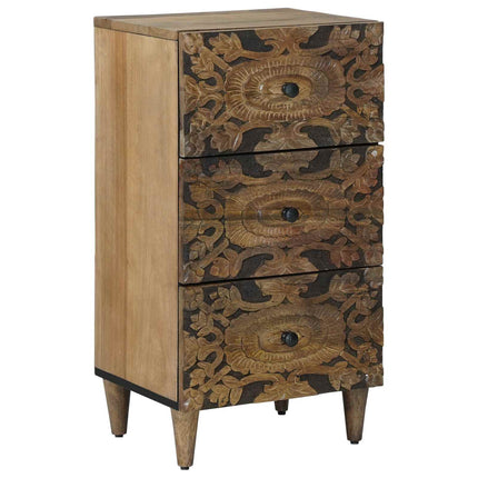 Sideboard med låda Brun 40 x 33,5 x 75 cm Massivt mangoträ