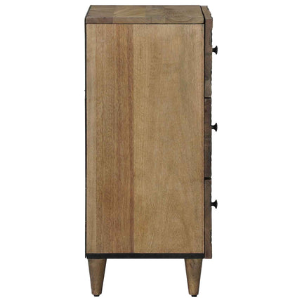 Sideboard med låda Brun 40 x 33,5 x 75 cm Massivt mangoträ