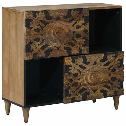 Sideboard med lagring Brun 80 x 33,5 x 75 cm Massivt mangoträ