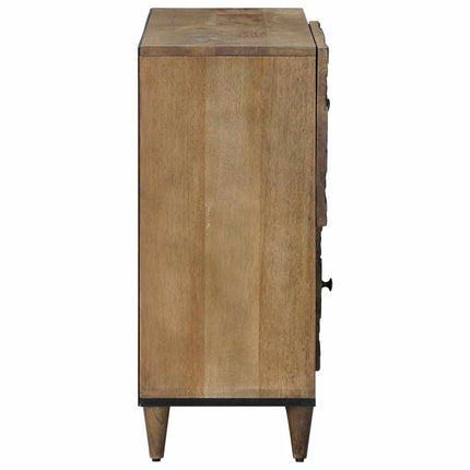 Sideboard med lagring Brun 80 x 33,5 x 75 cm Massivt mangoträ