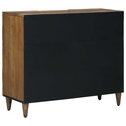 Sideboard med hylla Brun 90 x 33,5 x 75 cm Massivt mangoträ
