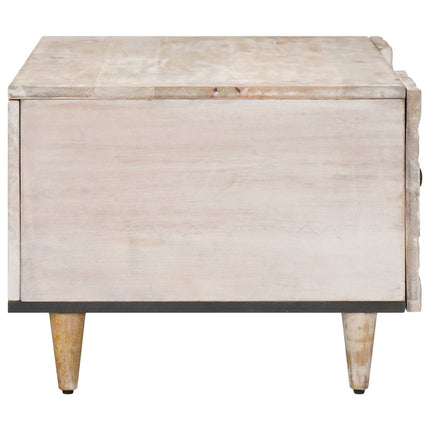 Kaffeebord Vit 100 x 54 x 40 cm Massivt mangoträ