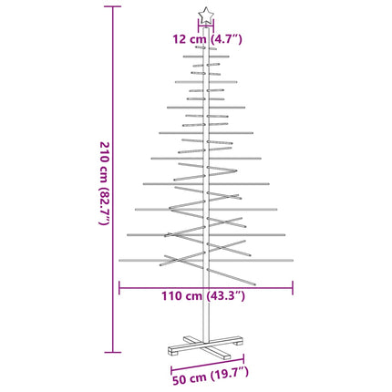 Julgran i trä 210 cm massiv furu