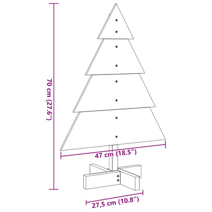 Julgran trä 70 cm massivt trä