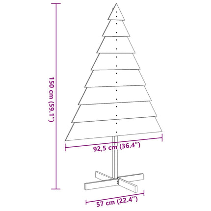 Julgran trä 150 cm massivt trä