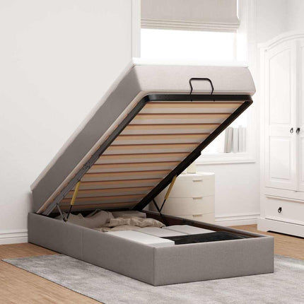 Ottoman Sängram Med Madrass Tyg