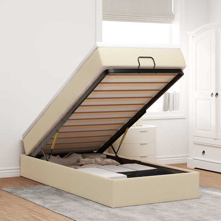 Ottoman Sängram Med Madrass Tyg