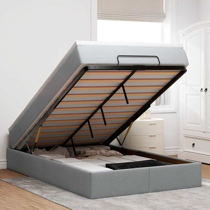 Ottoman Sängram Med Madrass Tyg