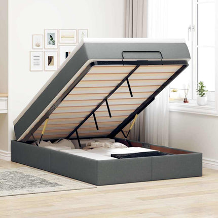 Ottoman Sängram Med Madrass Tyg